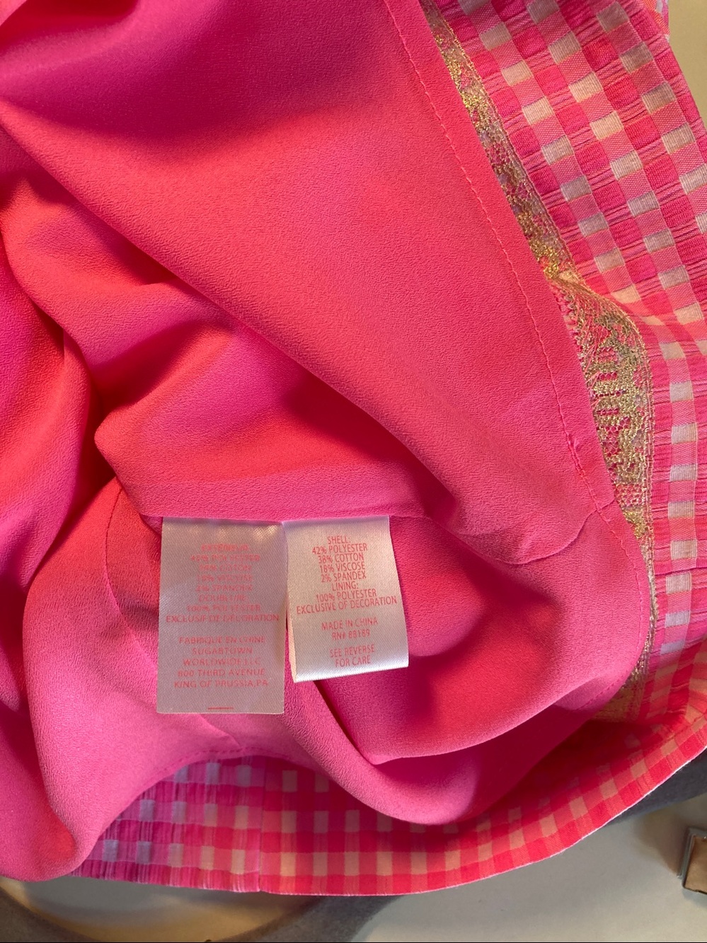 Lilly Pulitzer Edita Stretch Shift Size 8 Pink Check Summer Dress - Picture 4 of 16
